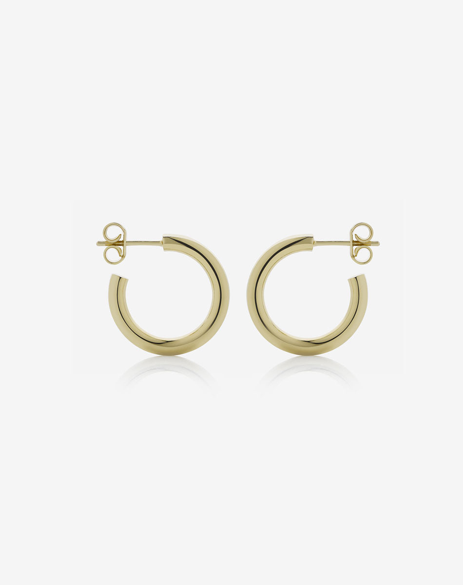 Solid gold hoop on sale earrings