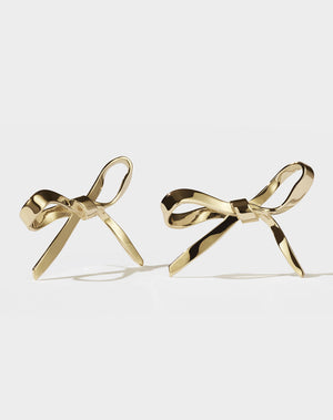 Bow Earrings Large | 9ct Solid Gold