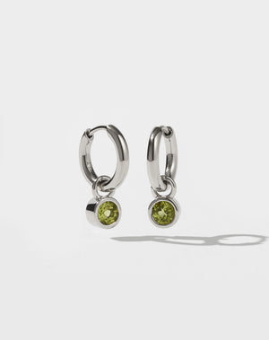 Peridot earrings online hoops