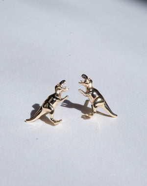 Dinosaur Stud Earrings | 9ct Solid Gold