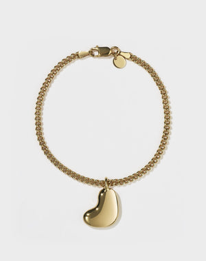 Lava Heart Bracelet | 23k Gold Plated