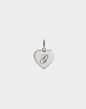 Sweetheart Charm with Letter Engraving | Sterling Silver