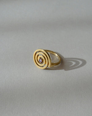 Spiral Ring Set | 23k Gold Plated