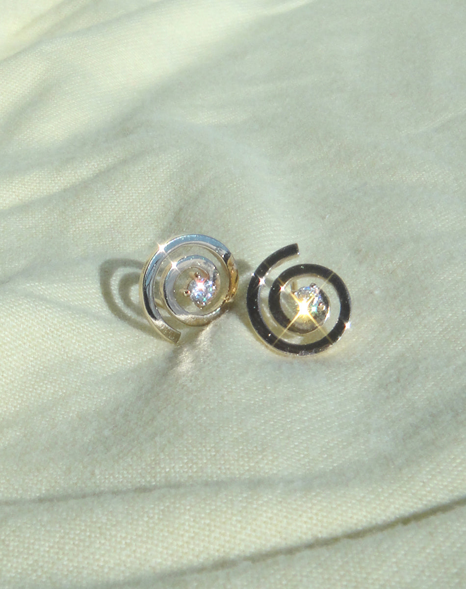 Spiral Studs Set | 23k Gold Plated