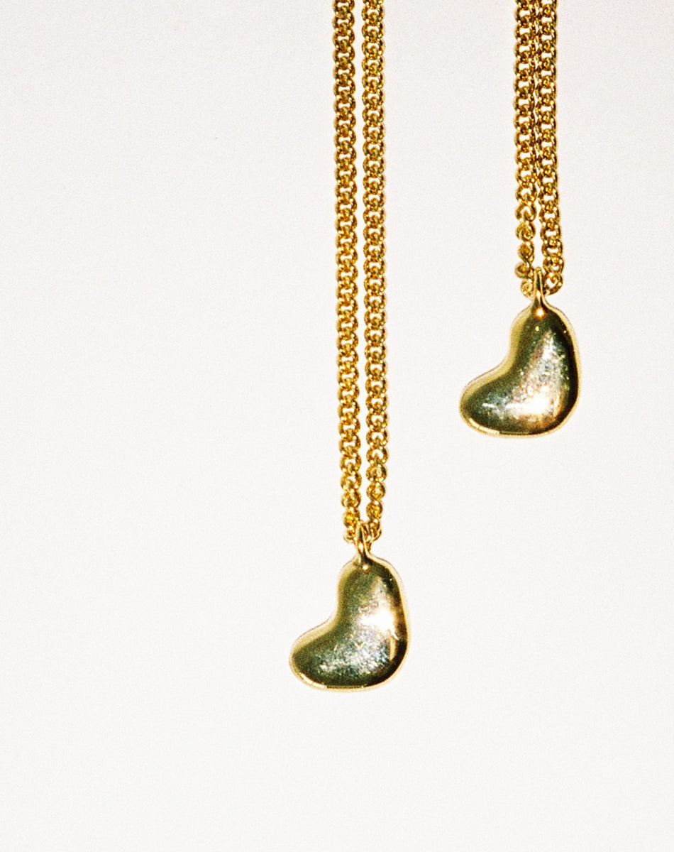 Lava Heart Necklace Small | 23k Gold Plated