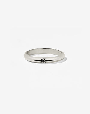 Diamond Star Band Round | 14ct White Gold