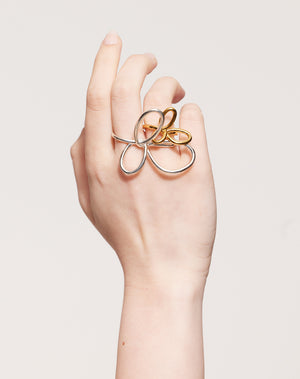 Flower Double Ring | Sterling Silver