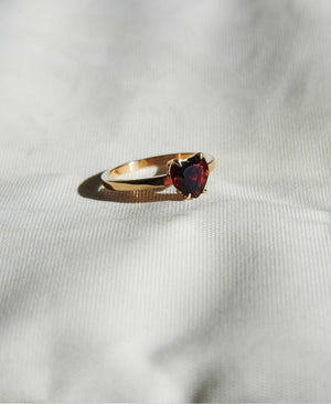 Heart Jewel Ring | 9ct Solid Gold