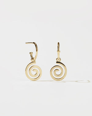 Spiral Signature Hoops | 9ct Solid Gold