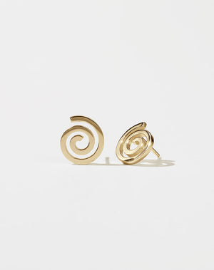 Spiral Studs | 23k Gold Plated