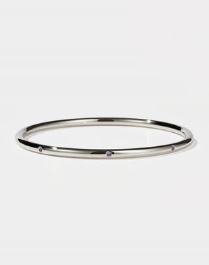 Stoned Bangle | Sterling Silver