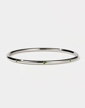 Stoned Bangle | Sterling Silver