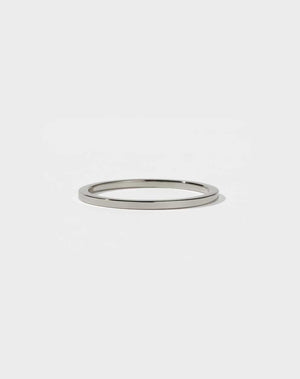 1mm Plain Band | 18ct White Gold