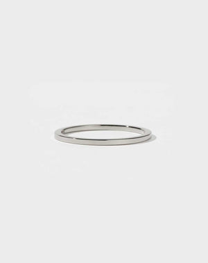 1mm Plain Band | 9ct White Gold