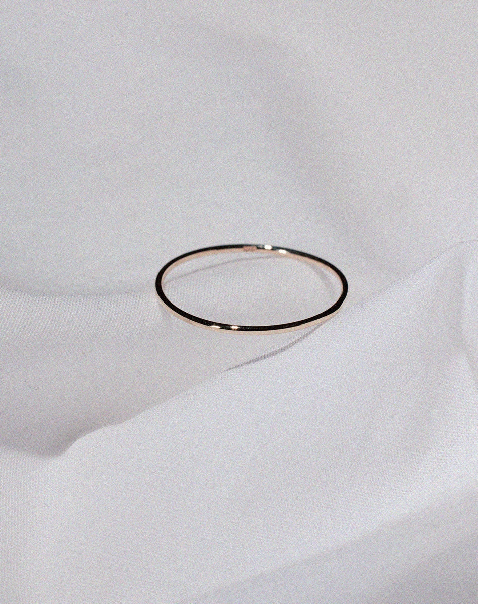 Halo Band 1mm | 18ct Yellow Gold