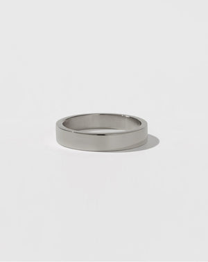 4mm Plain Band | 18ct White Gold