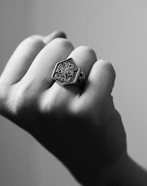 Andrew McLeod Ready Aye Ready Ring Oxidized | Sterling Silver