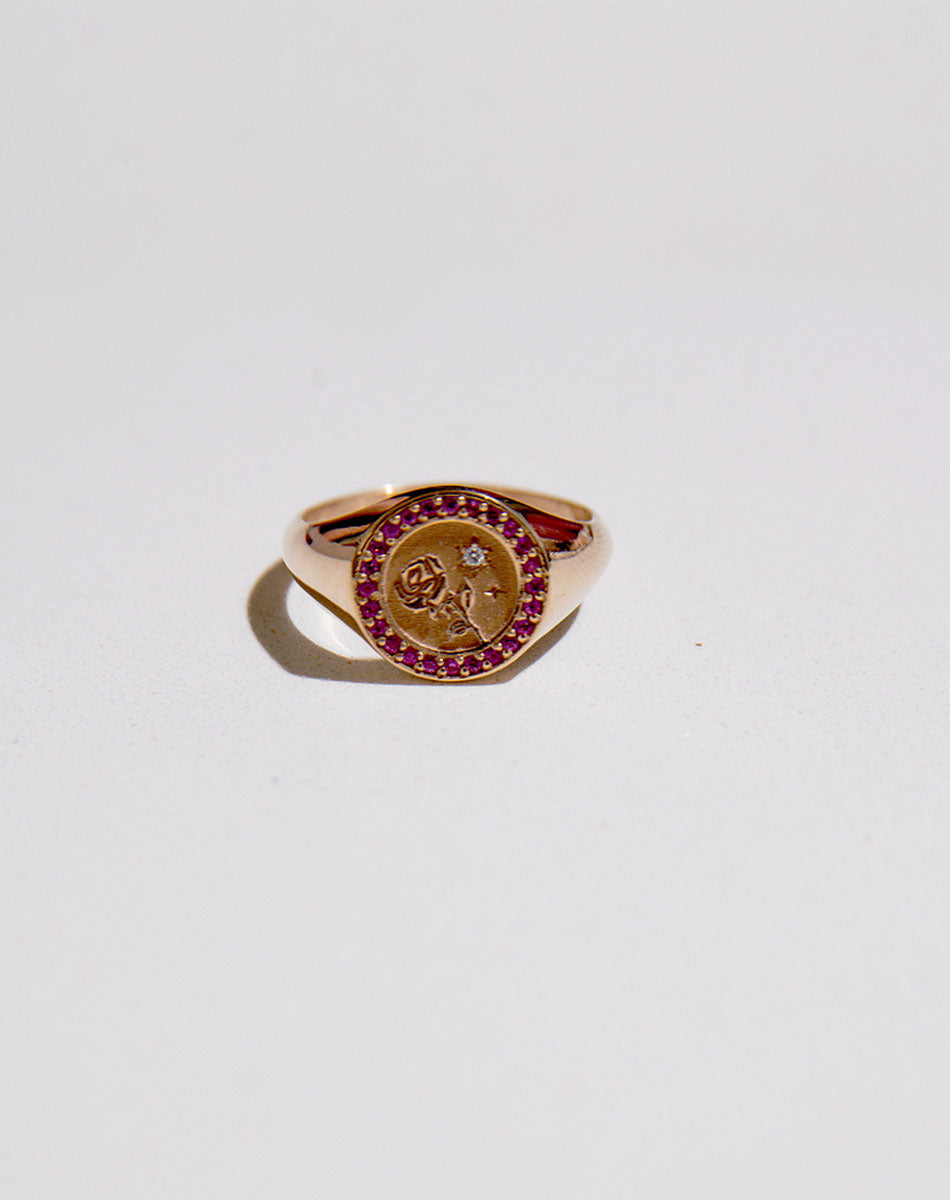 Amulet Love Signet Ring Pave | 9ct Solid Gold