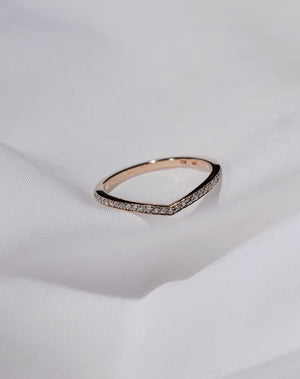 Curved Eternity Band | 9ct White Gold