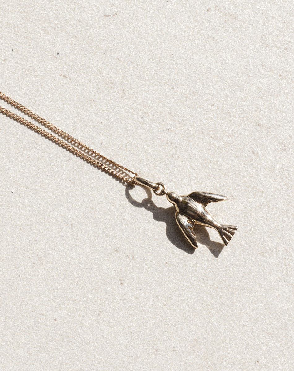 Meadowlark Dove Charm Necklace