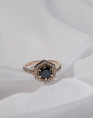 Hex Engagement Ring | 18ct Yellow Gold