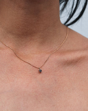 Micro Heart Jewel Necklace | Sterling Silver