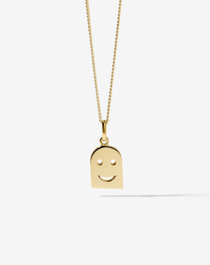 Nell Headstone Necklace | 23k Gold Plated