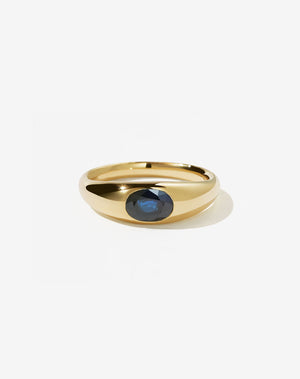 Claude Ring with Stone | 18ct Yellow Gold