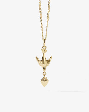 Love Dove Necklace | 23k Gold Plated