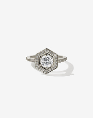 Hex Engagement Ring | 18ct White Gold