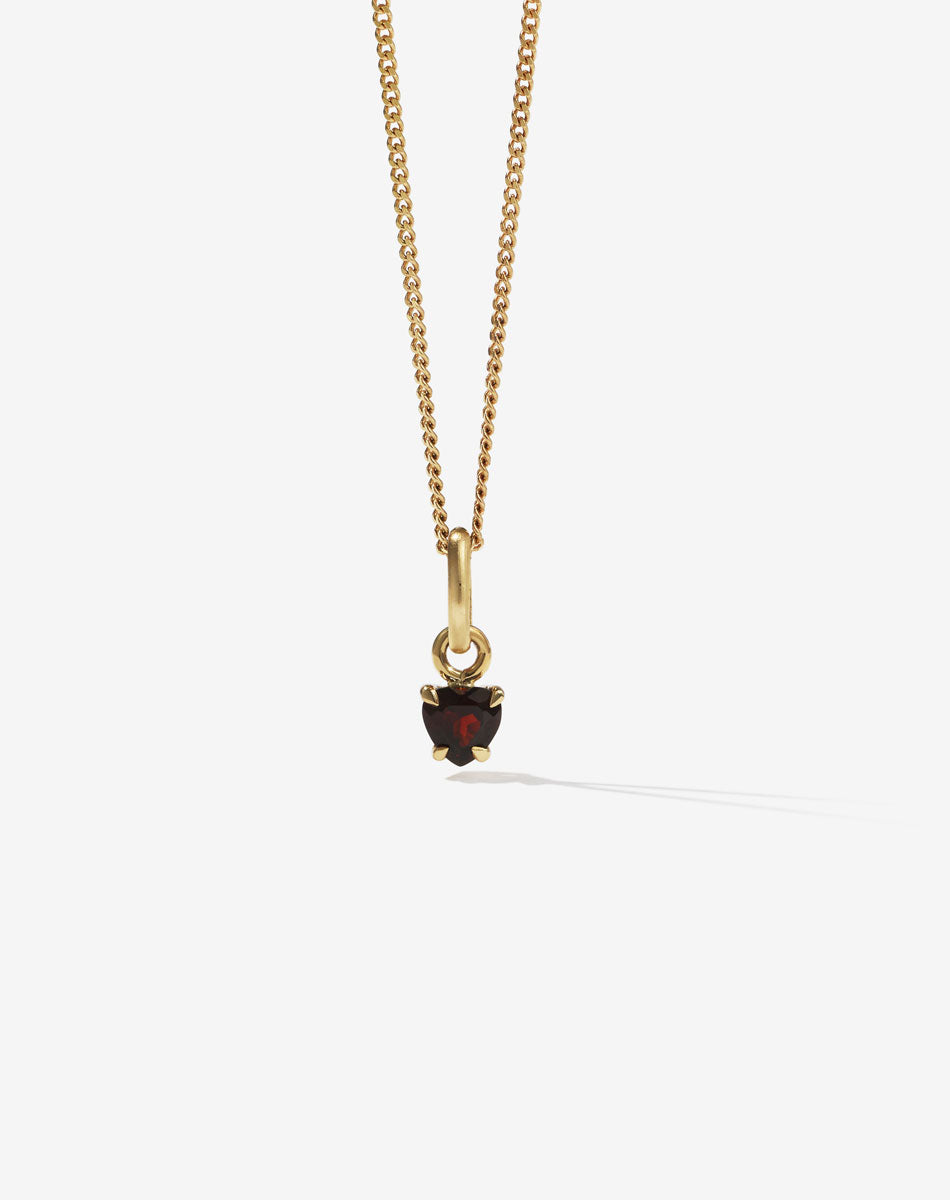 Micro Heart Jewel Necklace Gold Plated